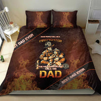 Firefighter Fathers Day Bedding Set Best Dad Ever