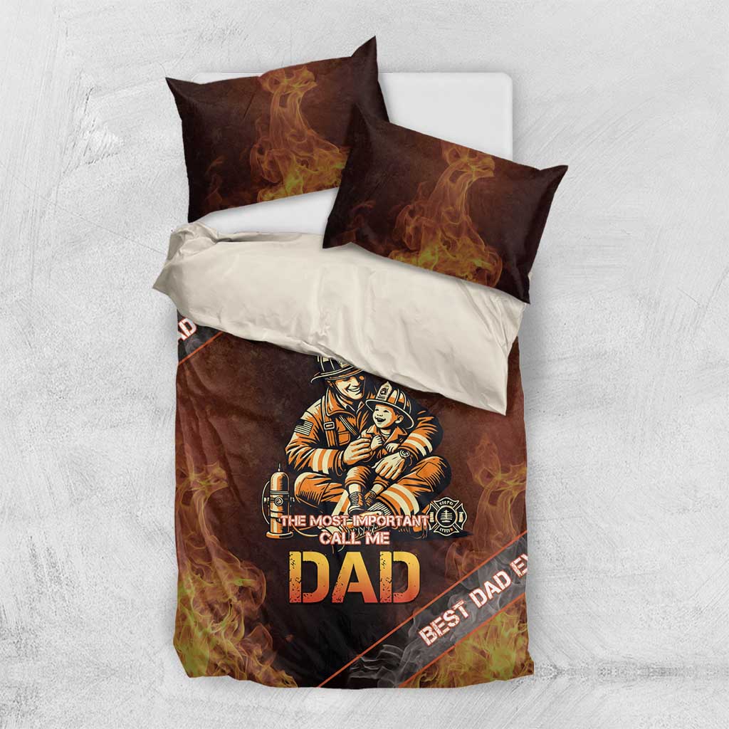 Firefighter Fathers Day Bedding Set Best Dad Ever