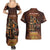 Firefighter Fathers Day Couples Matching Summer Maxi Dress and Hawaiian Shirt Best Dad Ever