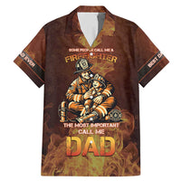 Firefighter Fathers Day Family Matching Mermaid Dress and Hawaiian Shirt Best Dad Ever