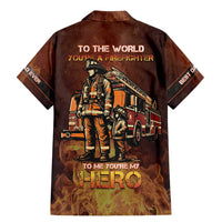 Firefighter Fathers Day Family Matching Mermaid Dress and Hawaiian Shirt Best Dad Ever