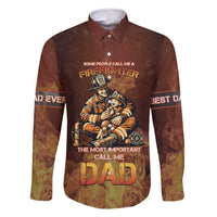 Firefighter Fathers Day Family Matching Tank Maxi Dress and Hawaiian Shirt Best Dad Ever