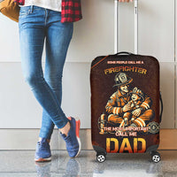 Firefighter Fathers Day Luggage Cover Best Dad Ever