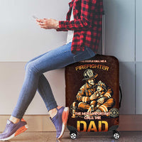 Firefighter Fathers Day Luggage Cover Best Dad Ever