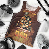 Firefighter Fathers Day Men Tank Top Best Dad Ever