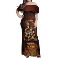 Firefighter Fathers Day Off Shoulder Maxi Dress Best Dad Ever