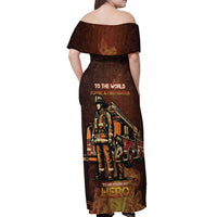 Firefighter Fathers Day Off Shoulder Maxi Dress Best Dad Ever