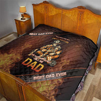 Firefighter Fathers Day Quilt Best Dad Ever