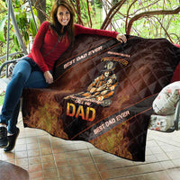 Firefighter Fathers Day Quilt Best Dad Ever