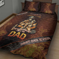 Firefighter Fathers Day Quilt Bed Set Best Dad Ever