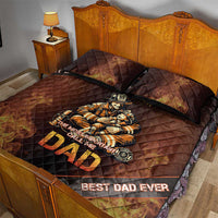 Firefighter Fathers Day Quilt Bed Set Best Dad Ever