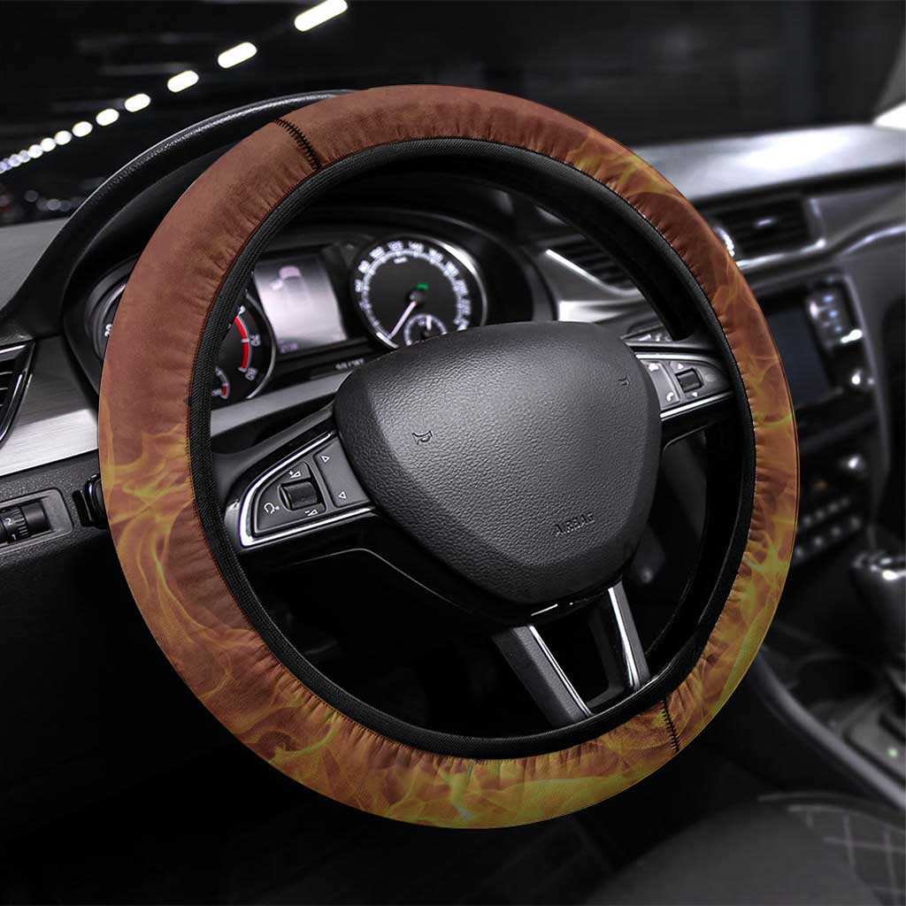 Firefighter Fathers Day Steering Wheel Cover Best Dad Ever