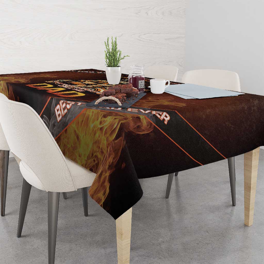 Firefighter Fathers Day Tablecloth Best Dad Ever
