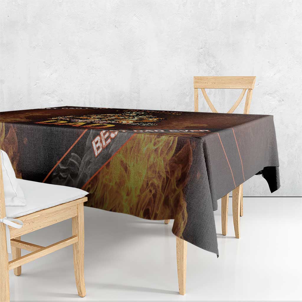 Firefighter Fathers Day Tablecloth Best Dad Ever