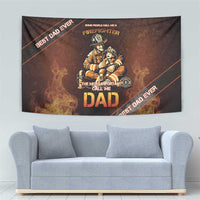 Firefighter Fathers Day Tapestry Best Dad Ever