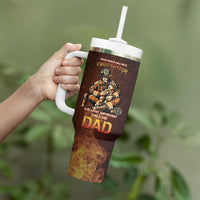 Firefighter Fathers Day Tumbler With Handle Best Dad Ever