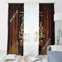 Firefighter Fathers Day Window Curtain Best Dad Ever