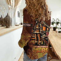 Firefighter Fathers Day Women Casual Shirt Best Dad Ever