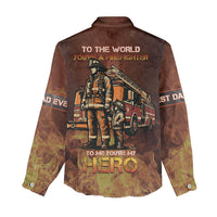 Firefighter Fathers Day Women Casual Shirt Best Dad Ever