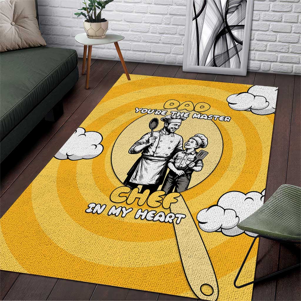 Chef Fathers Day Area Rug Dad You're The Master Chef In My Heart
