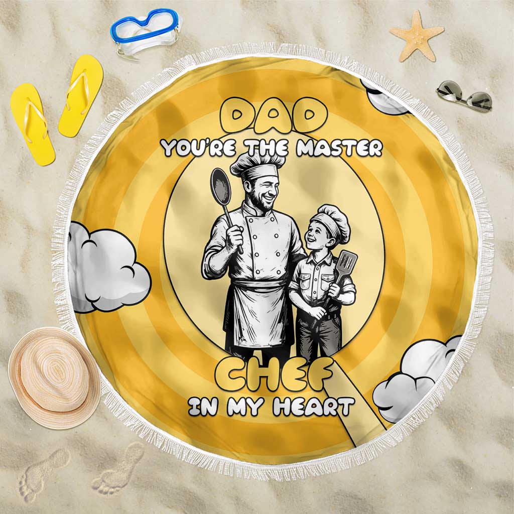 Chef Fathers Day Beach Blanket Dad You're The Master Chef In My Heart
