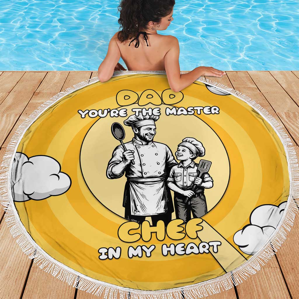 Chef Fathers Day Beach Blanket Dad You're The Master Chef In My Heart