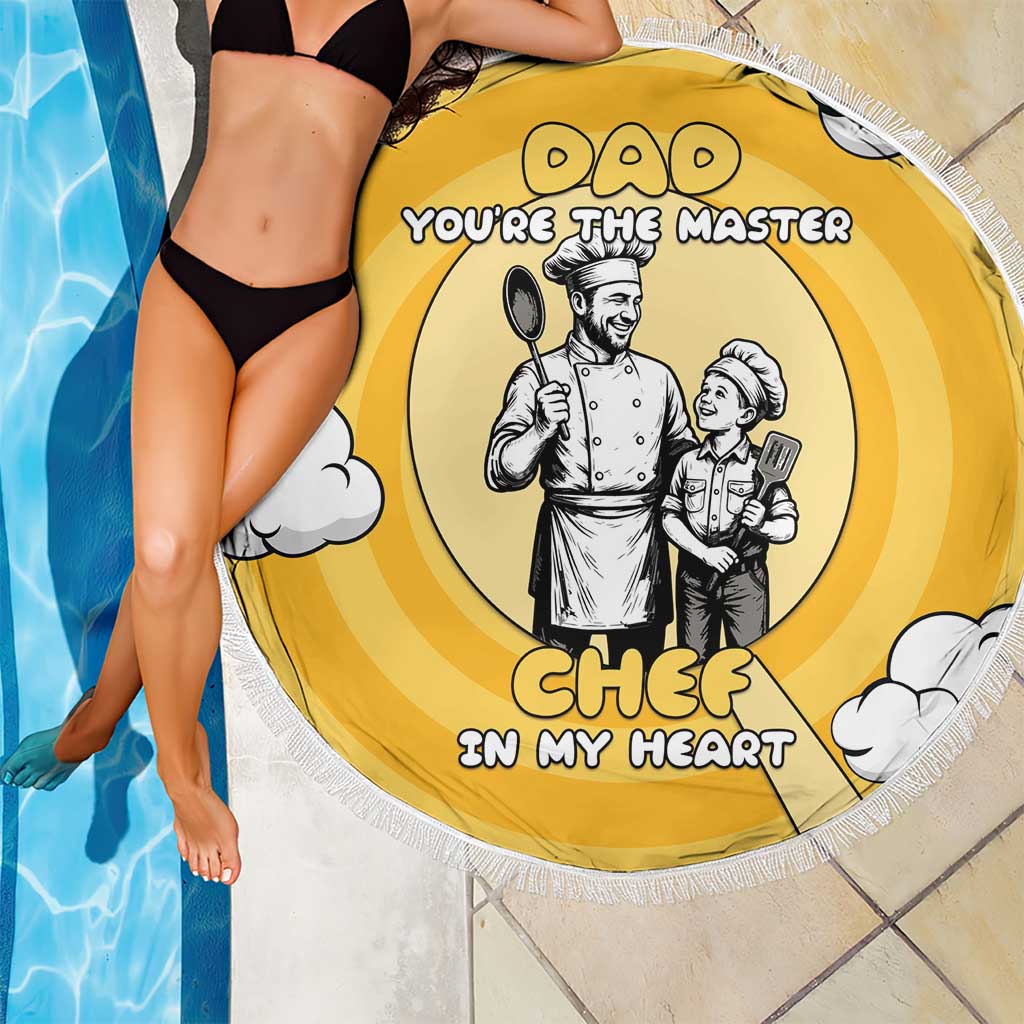 Chef Fathers Day Beach Blanket Dad You're The Master Chef In My Heart