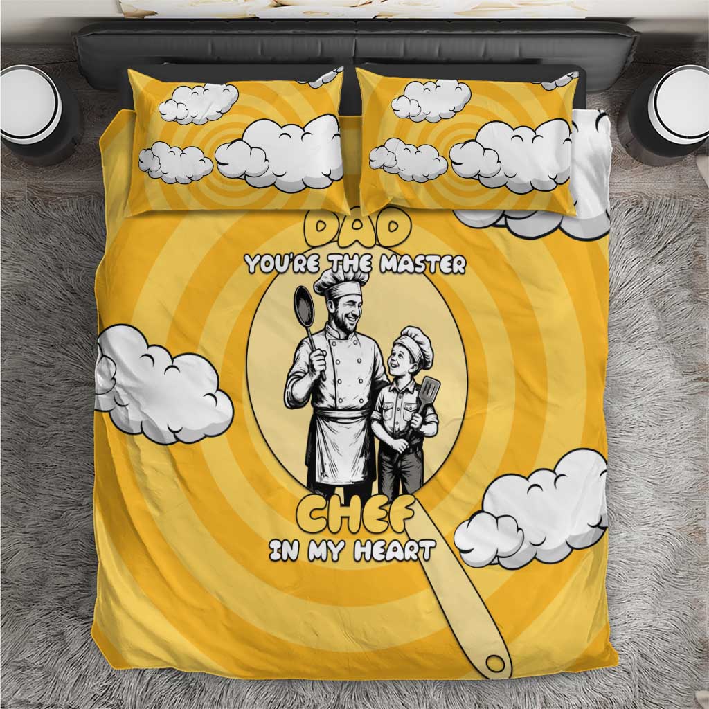 Chef Fathers Day Bedding Set Dad You're The Master Chef In My Heart