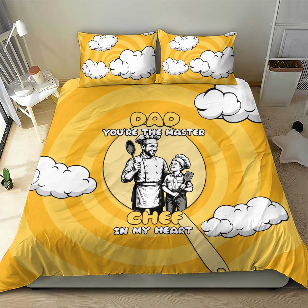 Chef Fathers Day Bedding Set Dad You're The Master Chef In My Heart