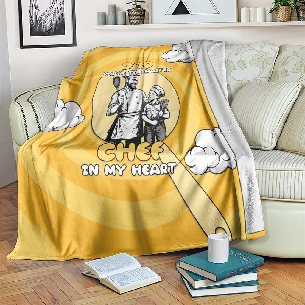 Chef Fathers Day Blanket Dad You're The Master Chef In My Heart