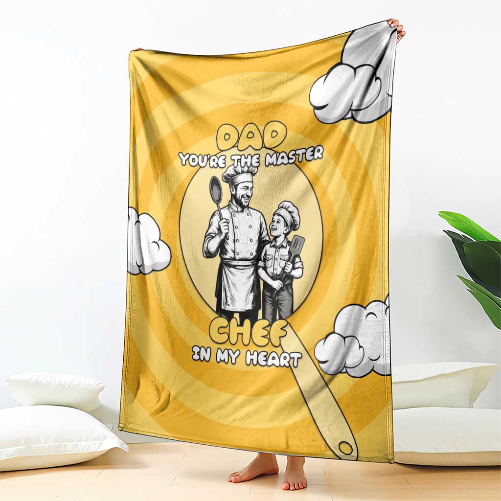 Chef Fathers Day Blanket Dad You're The Master Chef In My Heart