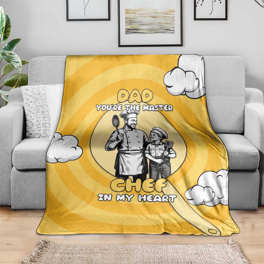 Chef Fathers Day Blanket Dad You're The Master Chef In My Heart