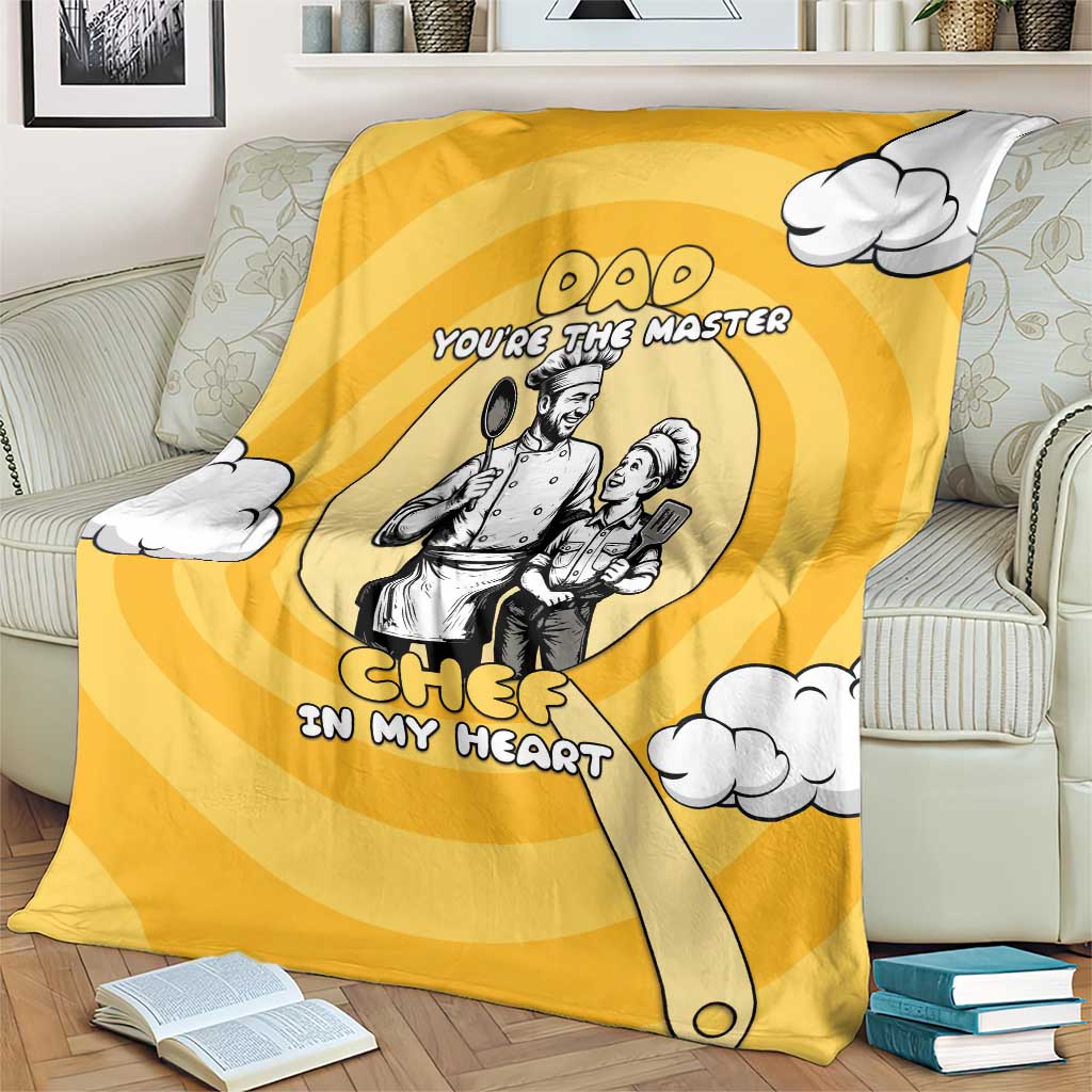 Chef Fathers Day Blanket Dad You're The Master Chef In My Heart