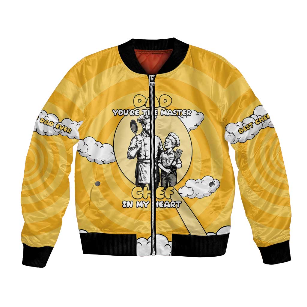 Chef Fathers Day Bomber Jacket Dad You're The Master Chef In My Heart