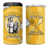 Chef Fathers Day 4 in 1 Can Cooler Tumbler Dad You're The Master Chef In My Heart