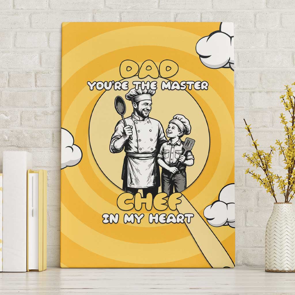 Chef Fathers Day Canvas Wall Art Dad You're The Master Chef In My Heart