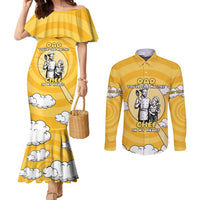 Chef Fathers Day Couples Matching Mermaid Dress and Long Sleeve Button Shirt Dad You're The Master Chef In My Heart