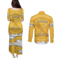 Chef Fathers Day Couples Matching Puletasi and Long Sleeve Button Shirt Dad You're The Master Chef In My Heart