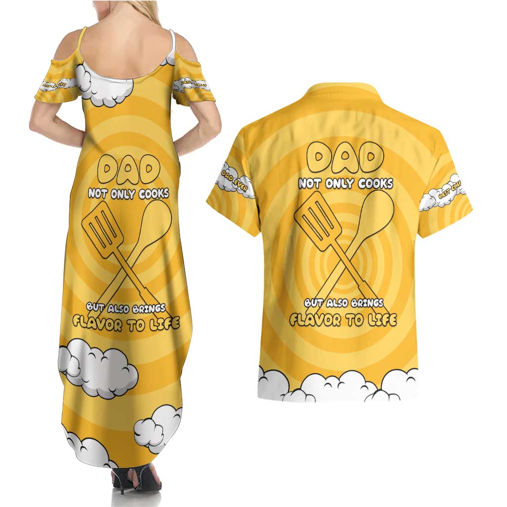 Chef Fathers Day Couples Matching Summer Maxi Dress and Hawaiian Shirt Dad You're The Master Chef In My Heart