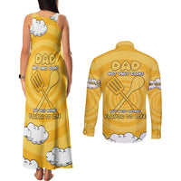 Chef Fathers Day Couples Matching Tank Maxi Dress and Long Sleeve Button Shirt Dad You're The Master Chef In My Heart