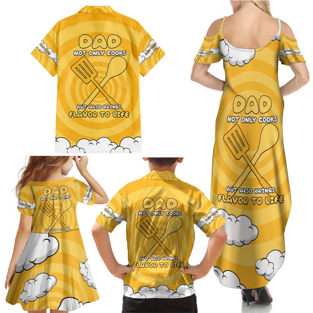 Chef Fathers Day Family Matching Summer Maxi Dress and Hawaiian Shirt Dad You're The Master Chef In My Heart
