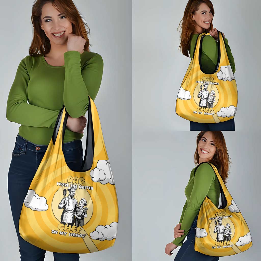 Chef Fathers Day Grocery Bag Dad You're The Master Chef In My Heart