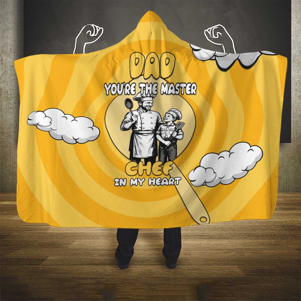 Chef Fathers Day Hooded Blanket Dad You're The Master Chef In My Heart