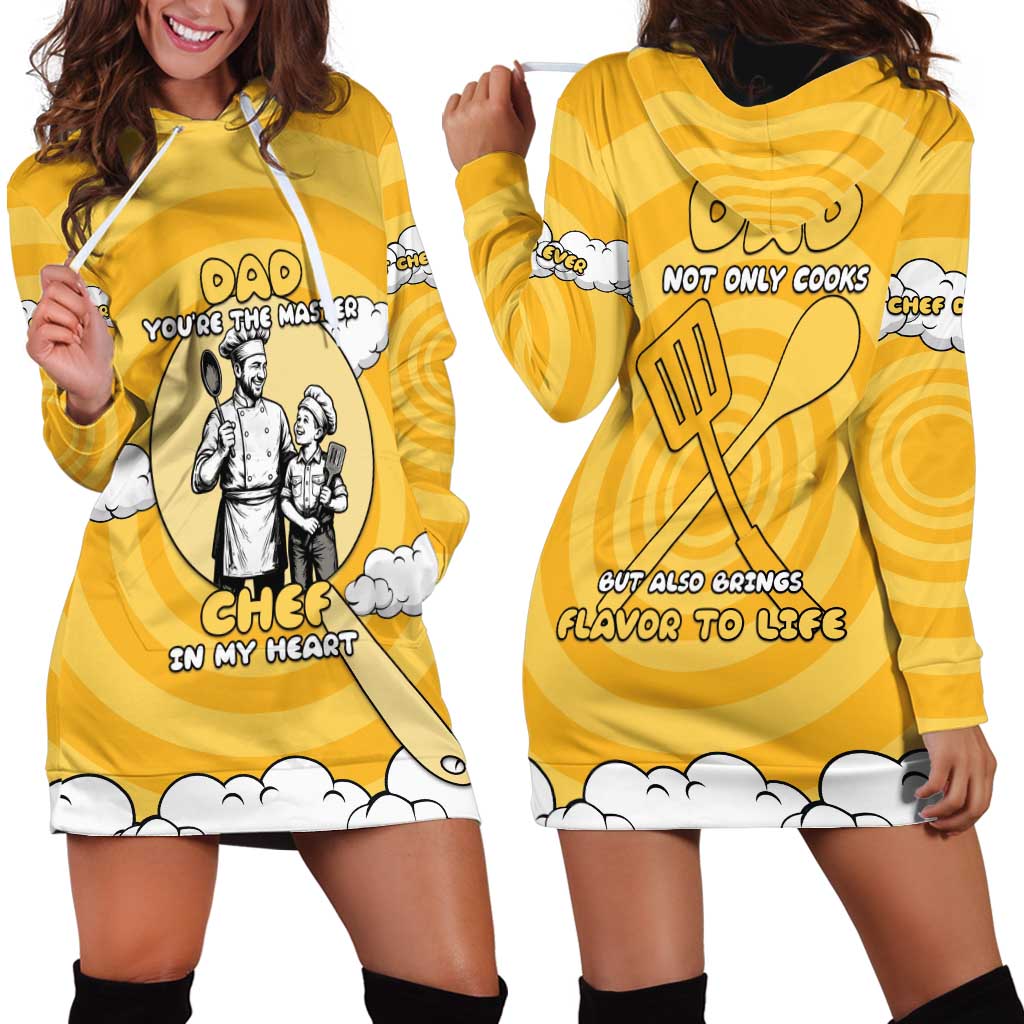 Chef Fathers Day Hoodie Dress Dad You're The Master Chef In My Heart