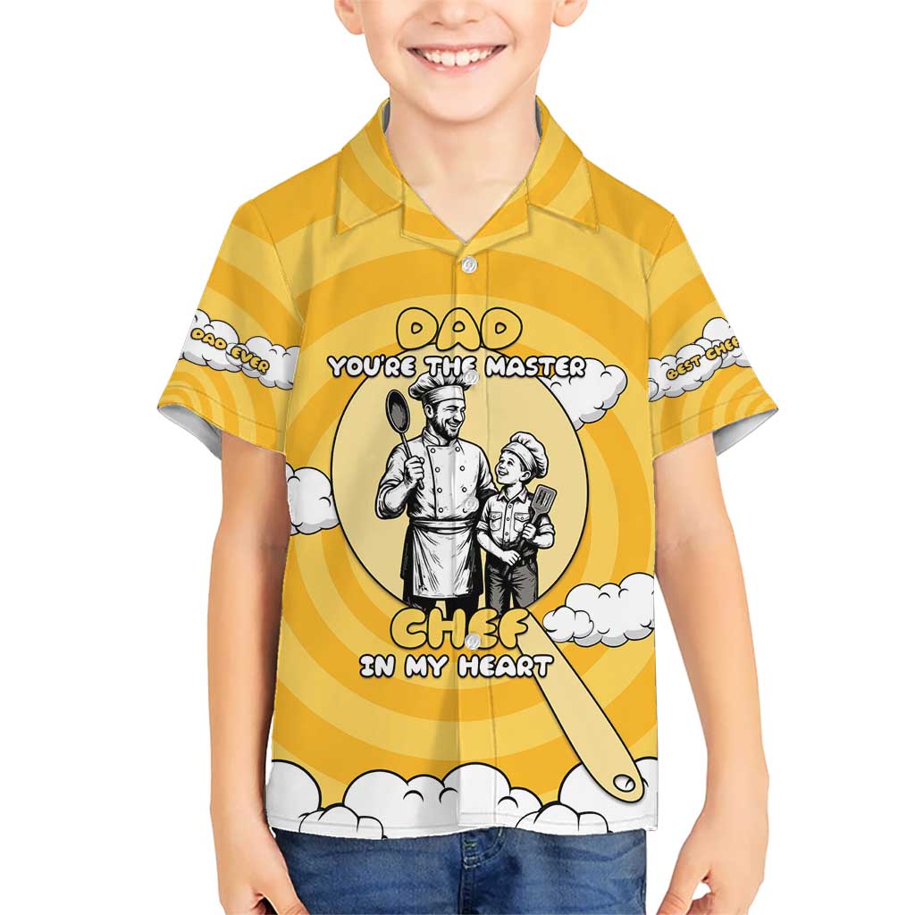 Chef Fathers Day Kid Hawaiian Shirt Dad You're The Master Chef In My Heart
