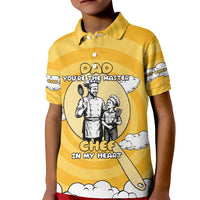 Chef Fathers Day Kid Polo Shirt Dad You're The Master Chef In My Heart