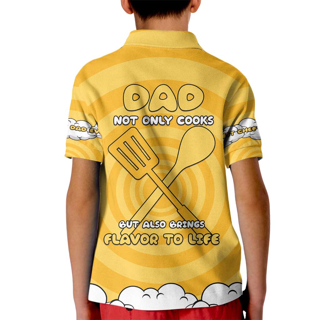 Chef Fathers Day Kid Polo Shirt Dad You're The Master Chef In My Heart