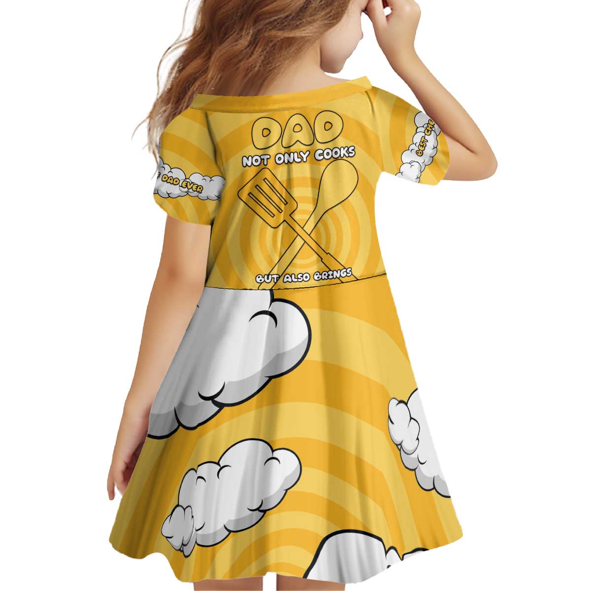 Chef Fathers Day Kid Short Sleeve Dress Dad You're The Master Chef In My Heart