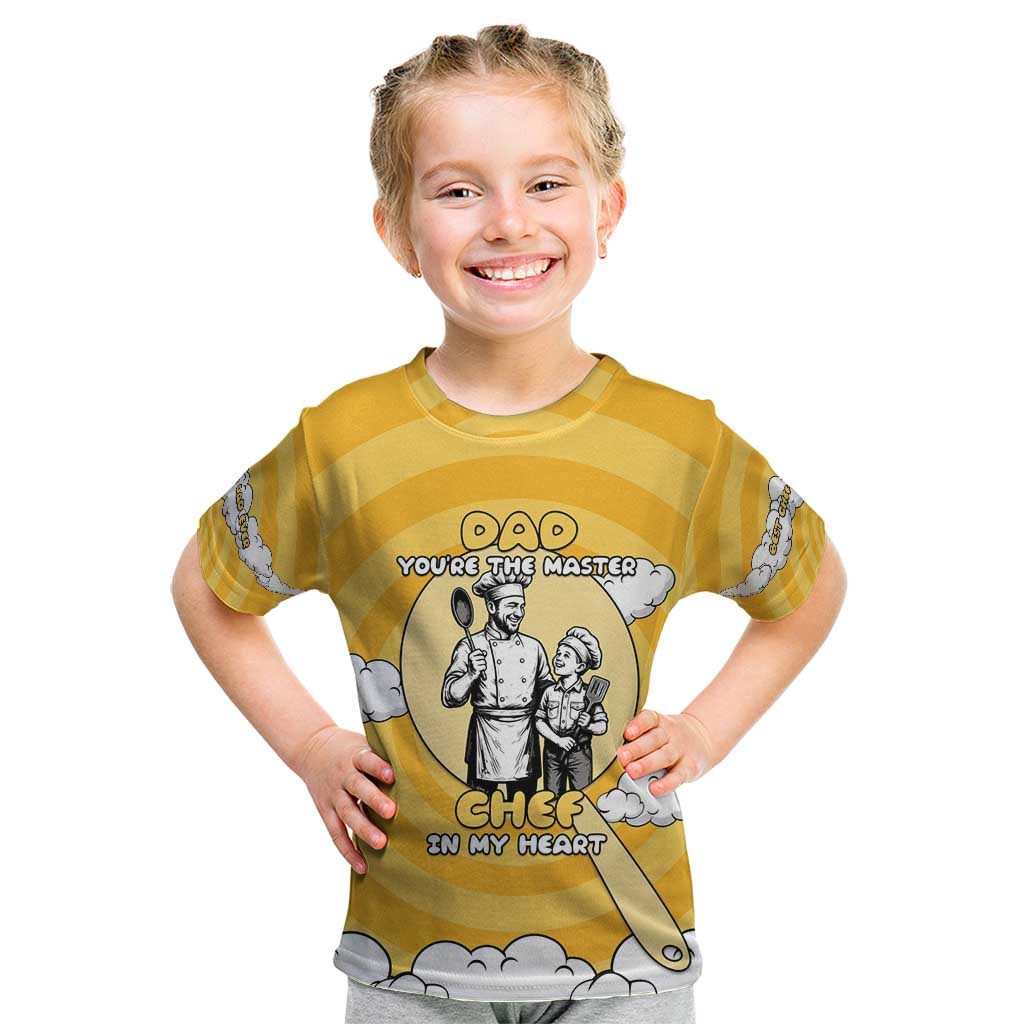 Chef Fathers Day Kid T Shirt Dad You're The Master Chef In My Heart