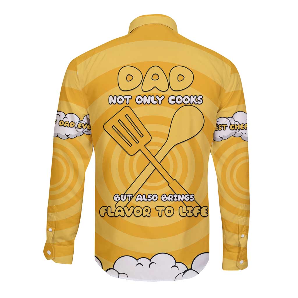 Chef Fathers Day Long Sleeve Button Shirt Dad You're The Master Chef In My Heart